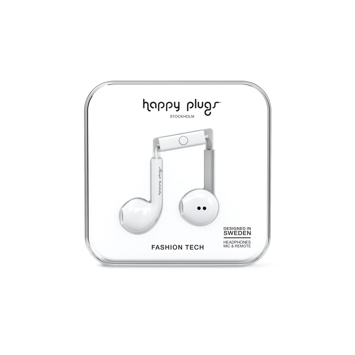 Audífonos con Micrófono Earbud Plus Blanco Happy Plugs