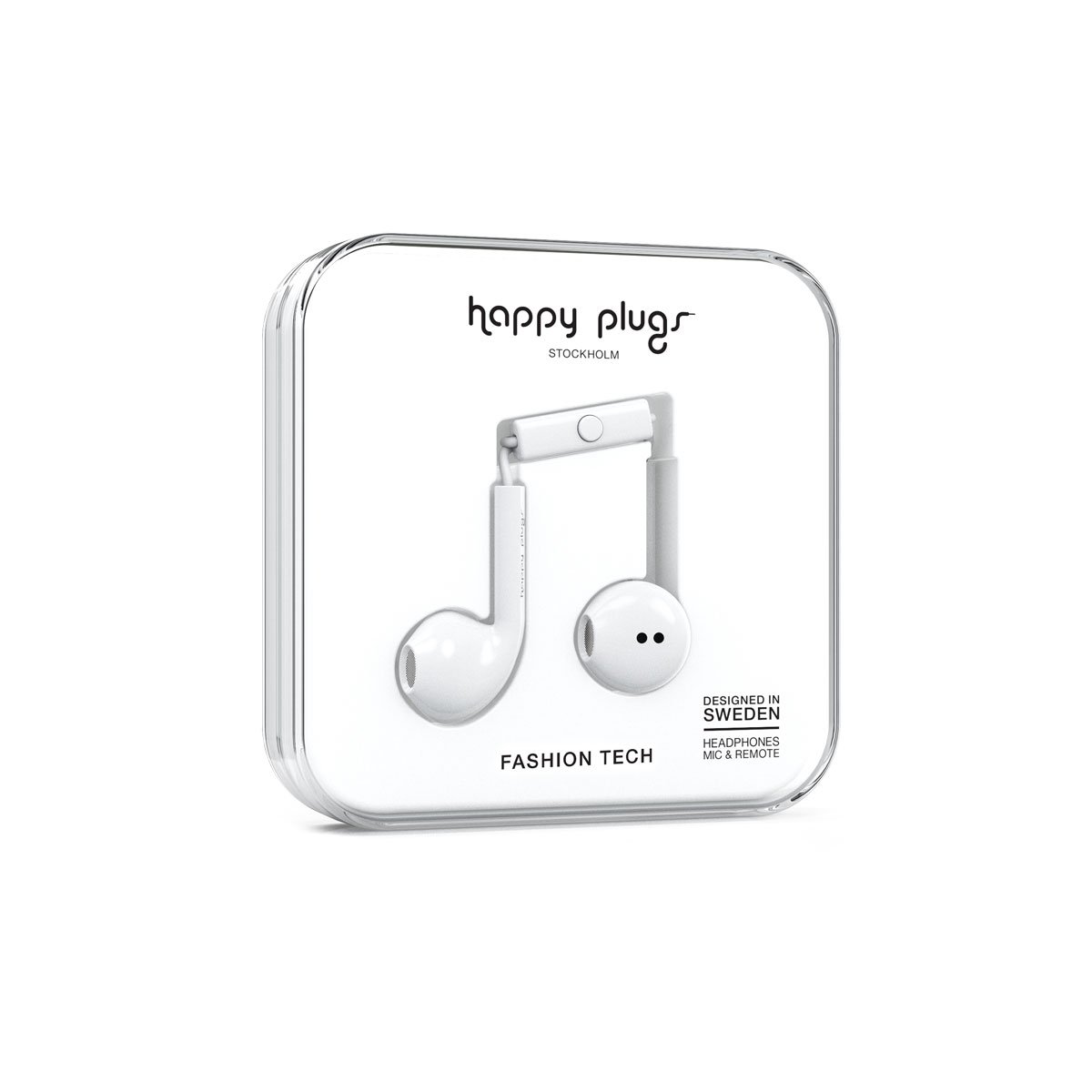 Audífonos con Micrófono Earbud Plus Blanco Happy Plugs