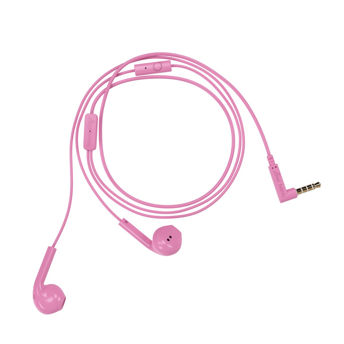 Audífonos con Micrófono Earbud Plus Rosa Happy Plugs