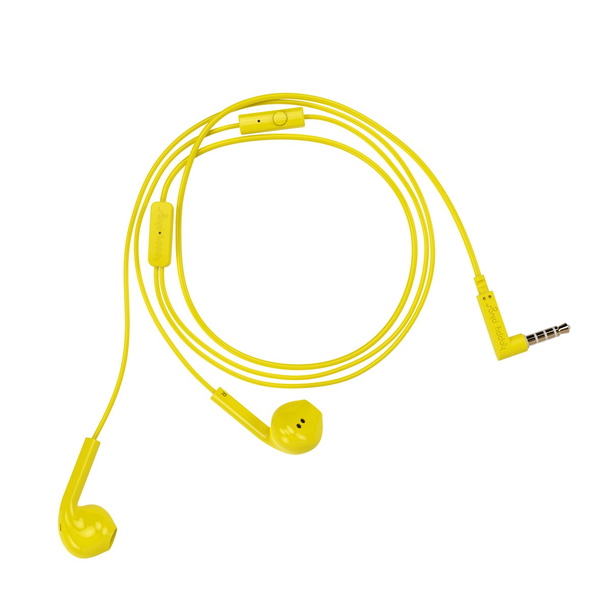 Audífonos con Micrófono Earbud Plus Amarillo Happy Plugs