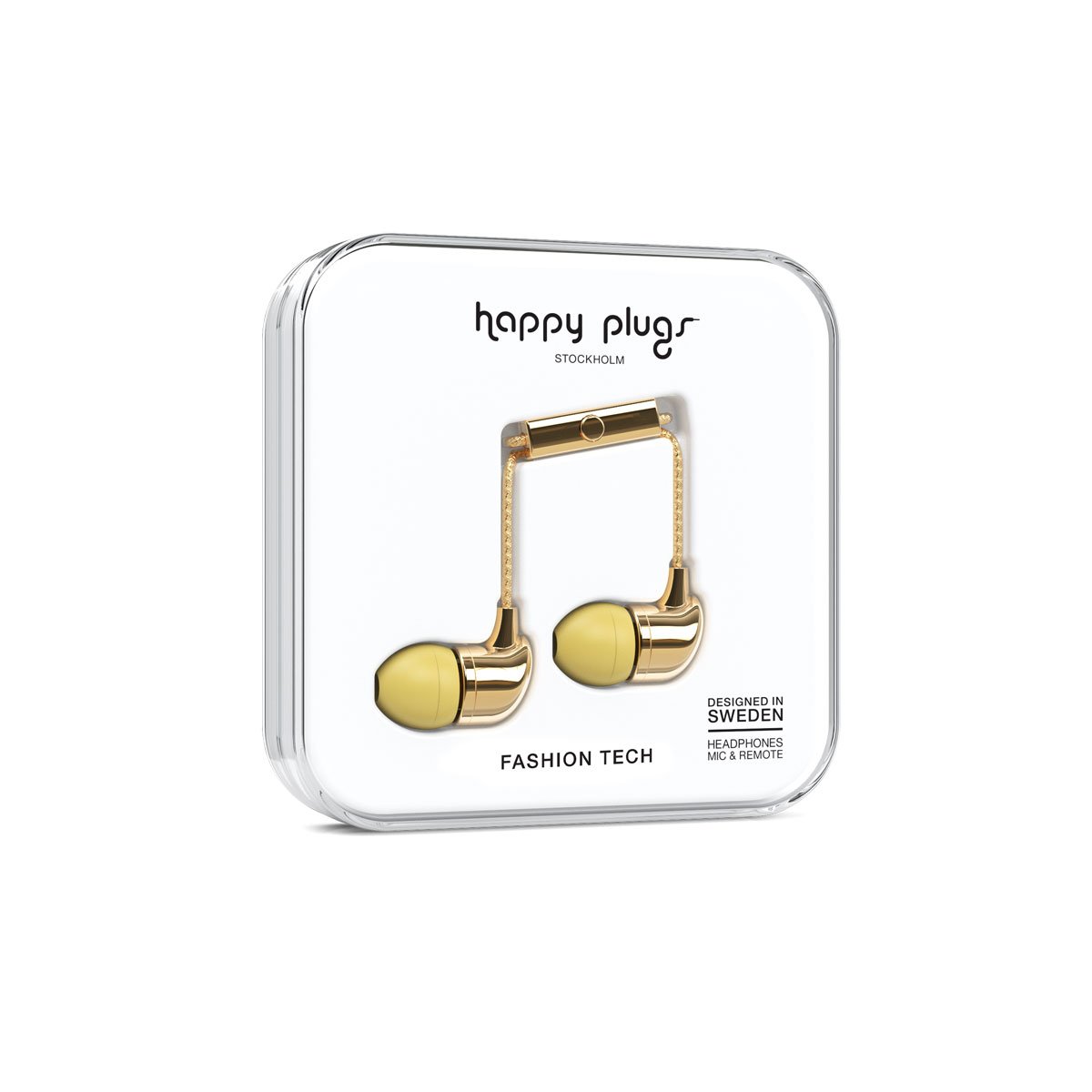 Audífonos con Micrófono In-Ear Deluxe Oro Happy Plugs