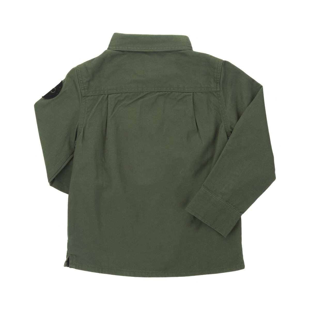 Camisa de Gabardina Color Verde Combinado