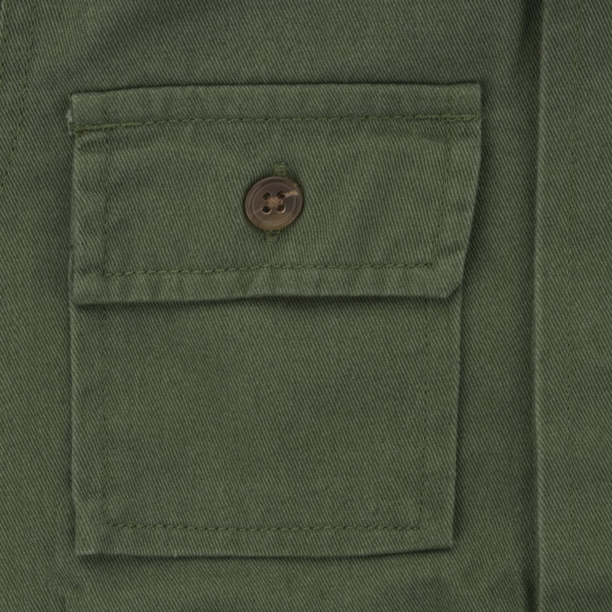 Camisa de Gabardina Color Verde Combinado