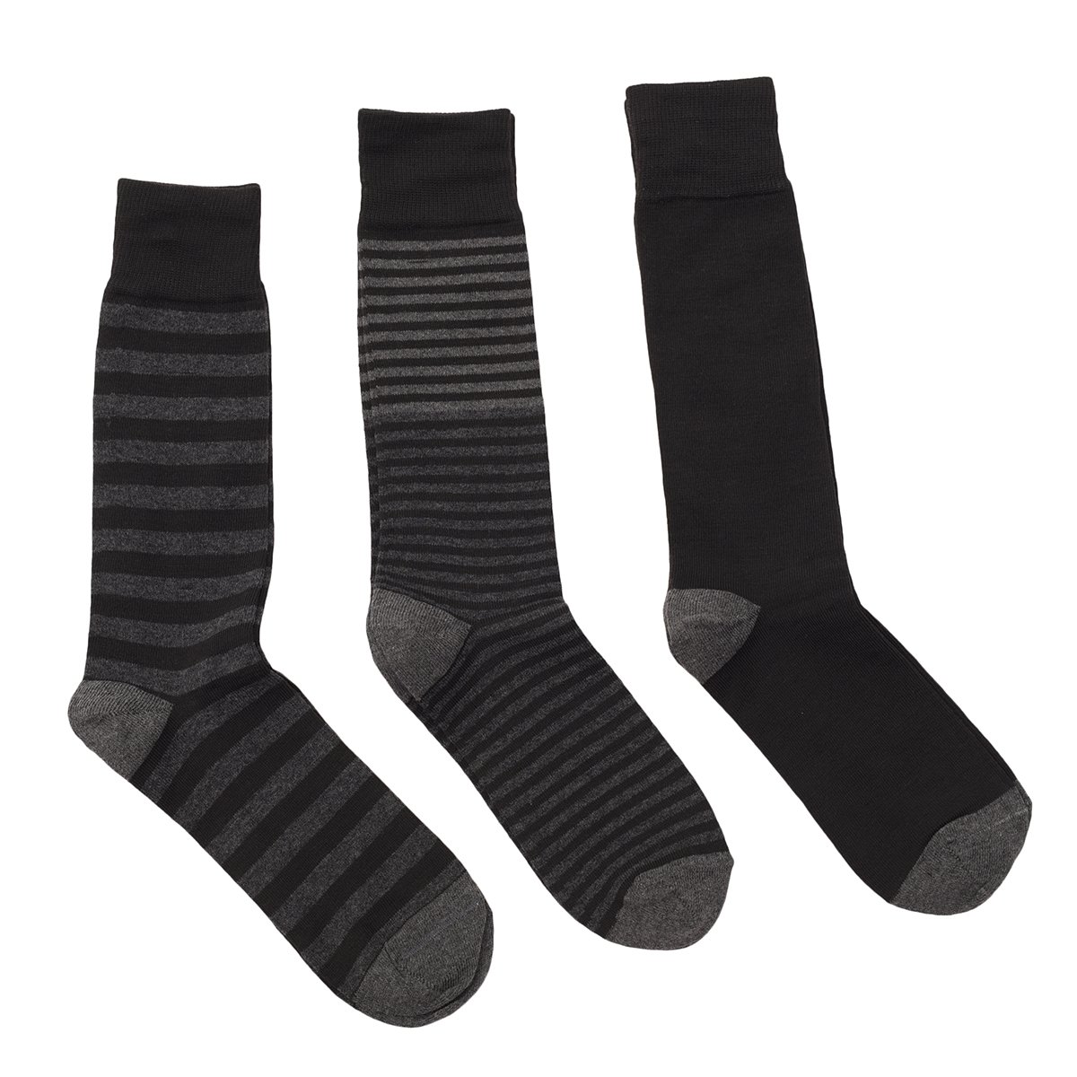 Paquete de 3 Calcetines Color Negro Combinado Carlo Corinto