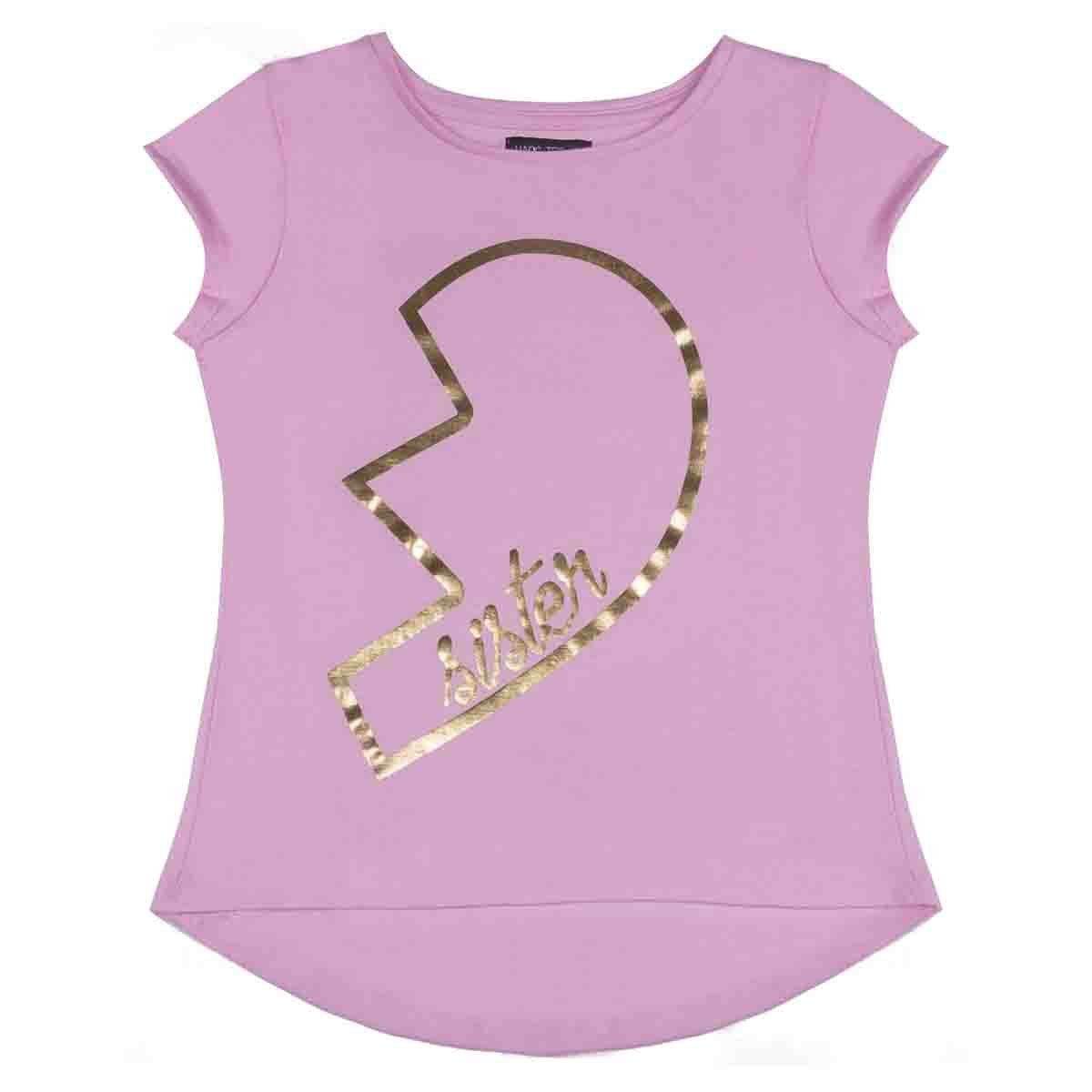 Top con Manga Corta Color Rosa Claro Hang  Teen