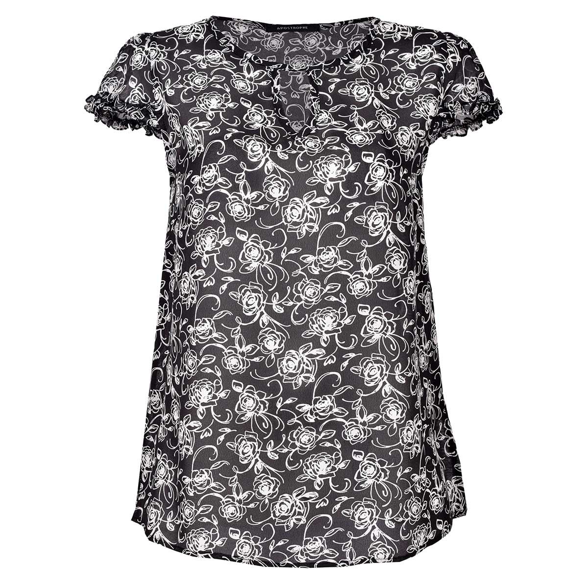 Blusa Cuello Redondo con Gota Apostrophe