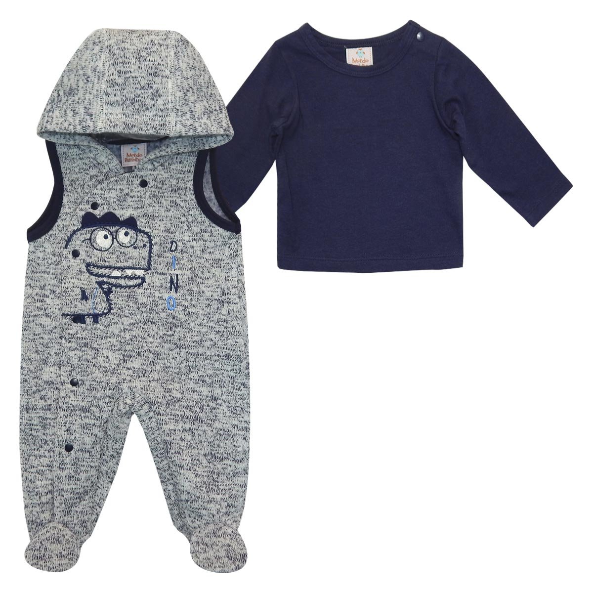 Conjunto 2 Piezas Jumpsuit y Playera Manga Larga  Mondo Bambino