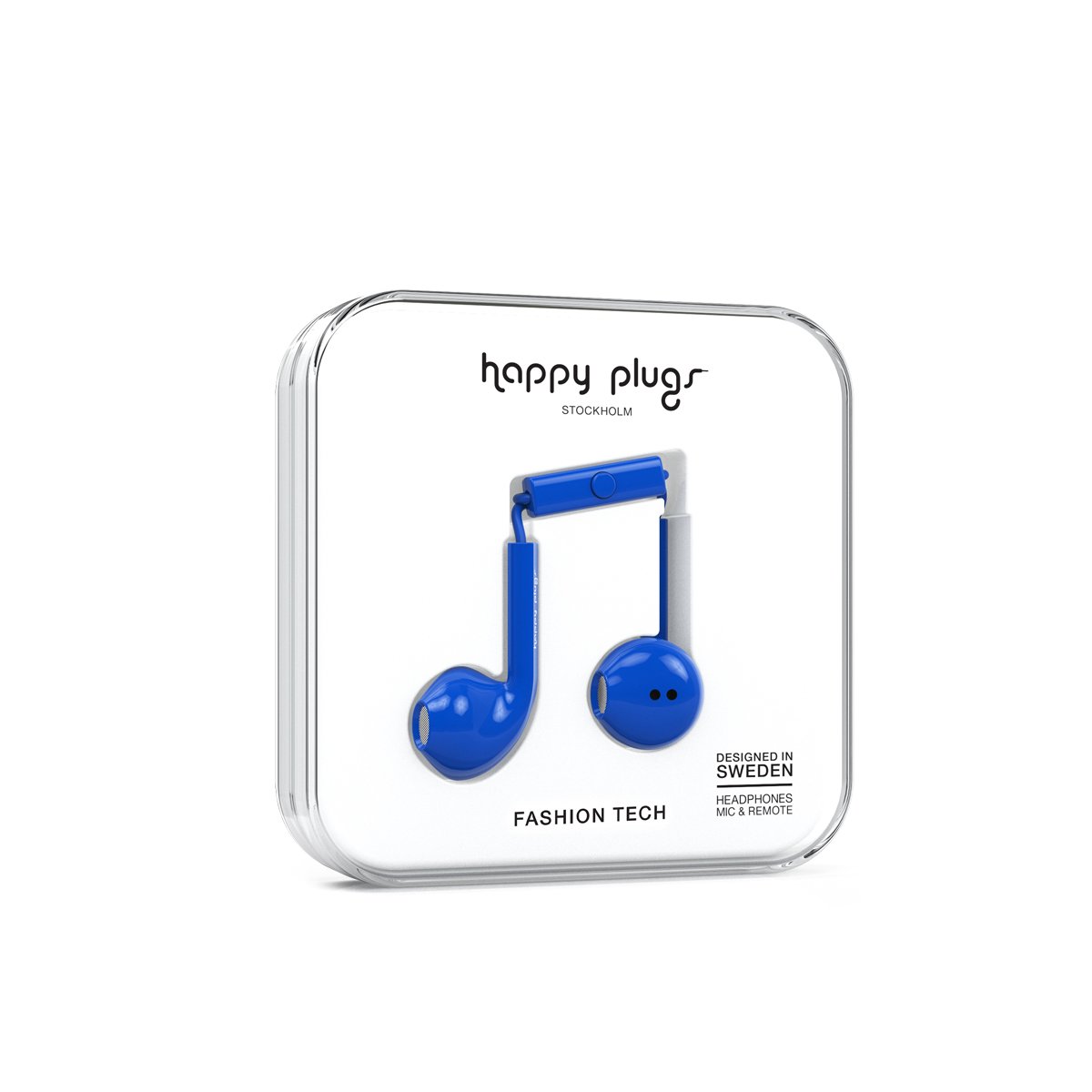 Audífonos con Micrófono Earbud Plus Cobalto Happy Plugs