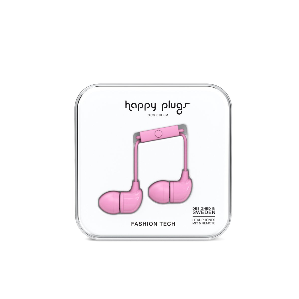 Audífonos con Micrófono  In-Ear Rosa Happy Plugs