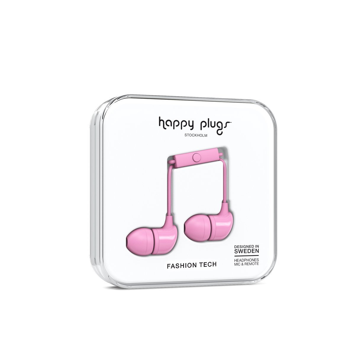 Audífonos con Micrófono  In-Ear Rosa Happy Plugs