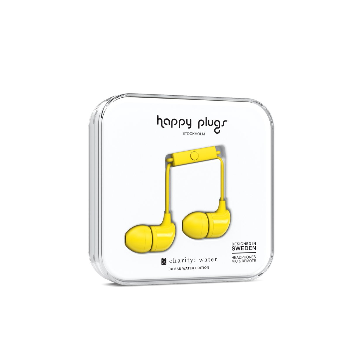 Audífonos con Micrófono  In-Ear Amarillo Happy Plugs