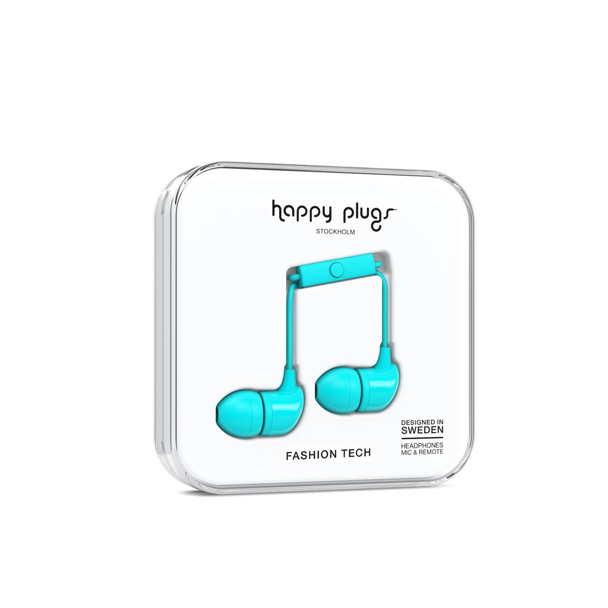 Audífonos con Micrófono  In-Ear Turquesa Happy Plugs