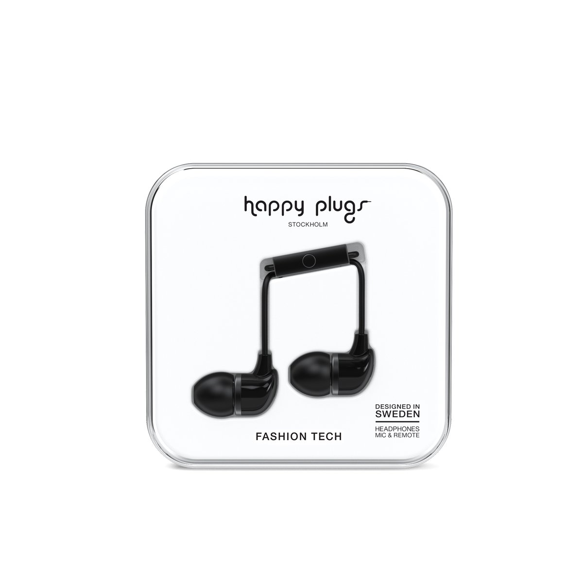 Audífonos con Micrófono  In-Ear Negro Happy Plugs