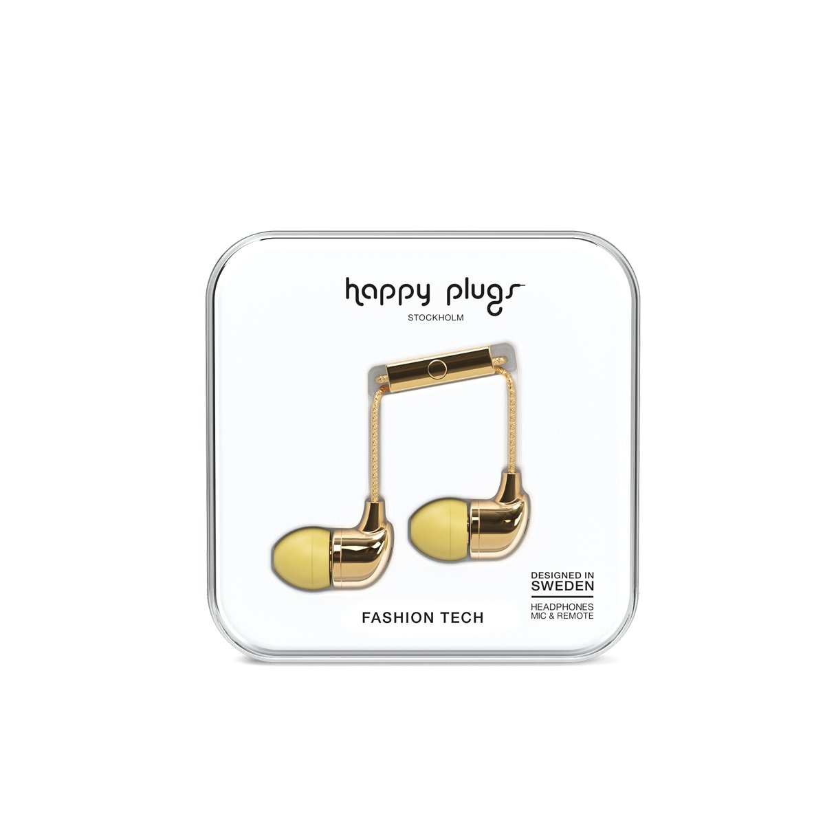 Audífonos con Micrófono In-Ear Deluxe Oro Happy Plugs