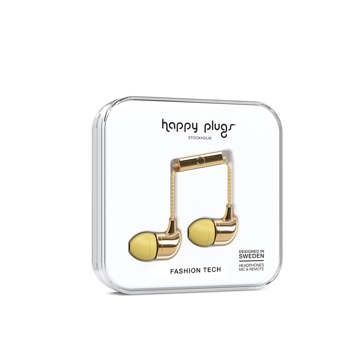 Audífonos con Micrófono In-Ear Deluxe Oro Happy Plugs