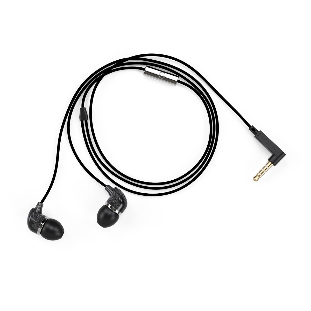 Audífonos con Micrófono  In-Ear Black Deluxe Marble Happy Plugs
