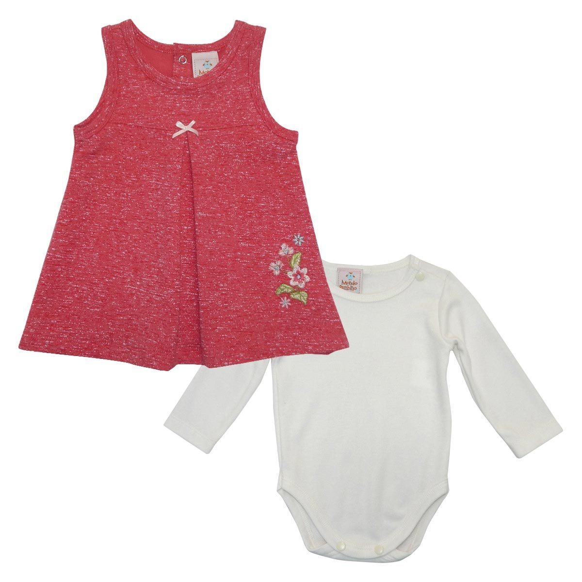 Conjunto 2 Piezas Jumper y Body Manga Larga Mondo Bambino