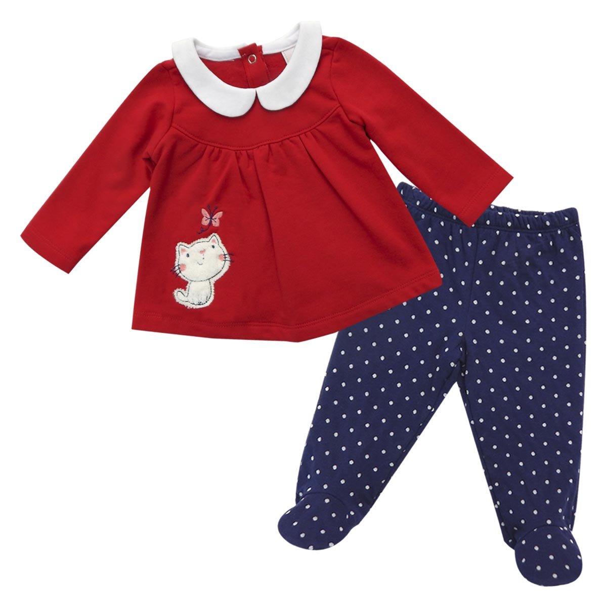 Conjunto 2 Piezas Bata Manga Larga y Pantalon Mondo Bambino