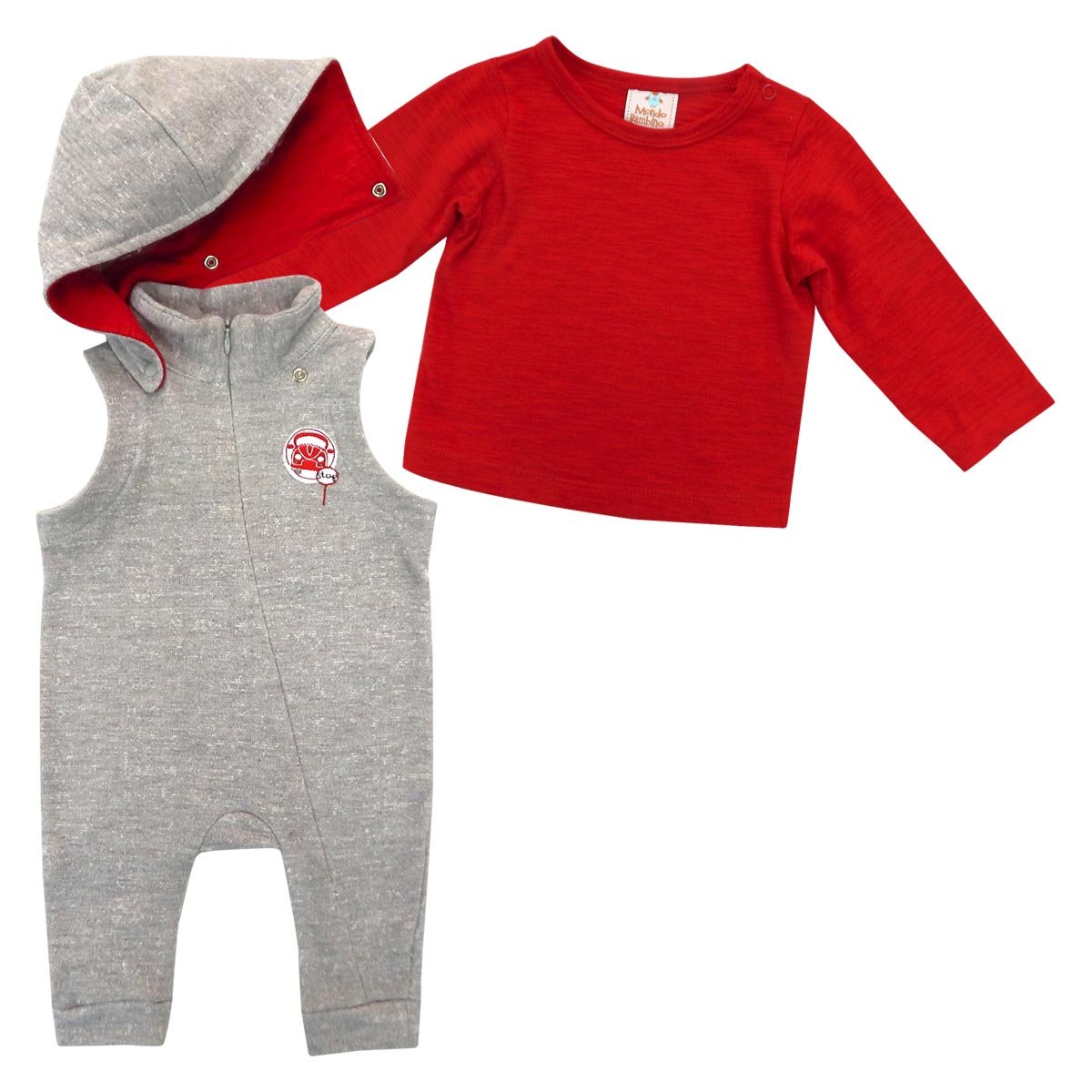 Conjunto 2 Piezas Jumpsuit y Playera Manga Larga Mondo Bambino
