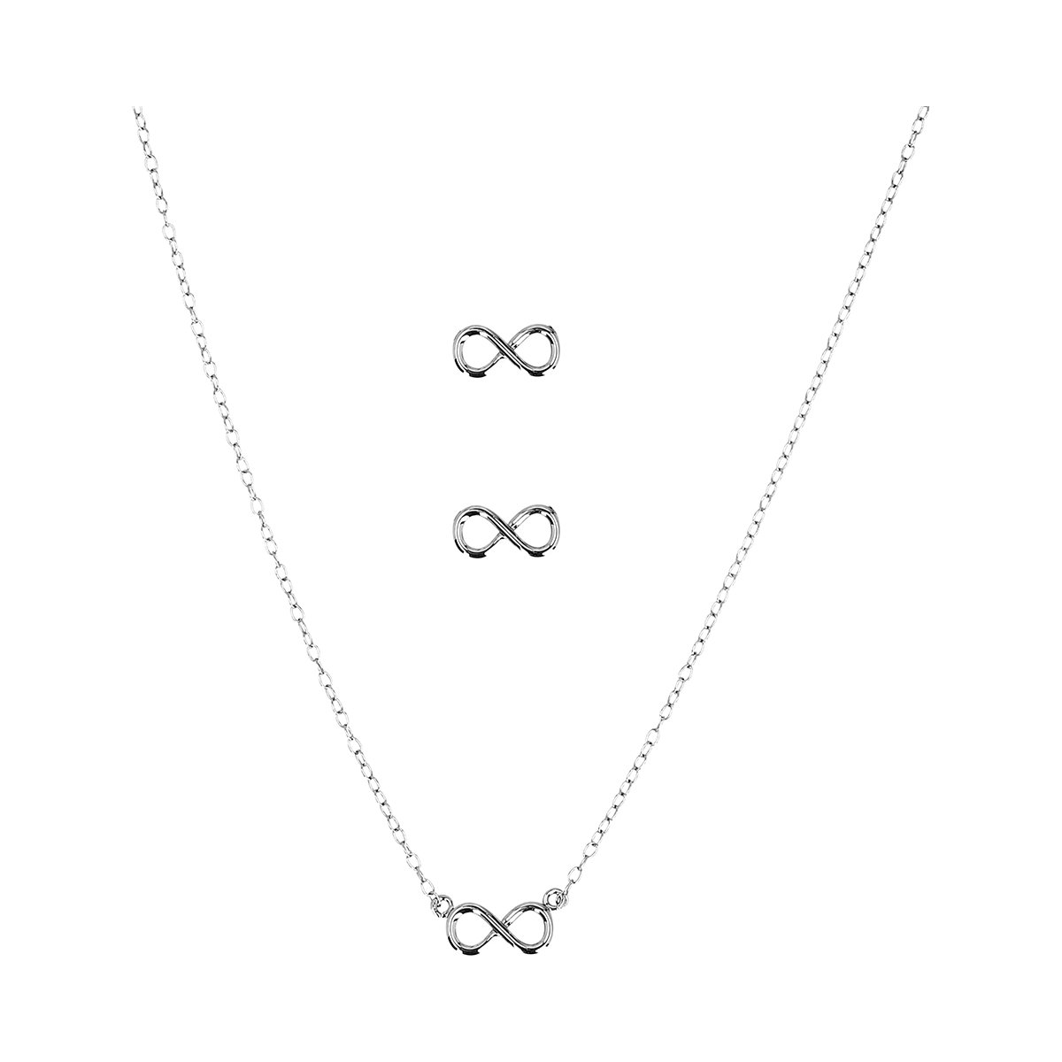 Juego de Dije con Cadena y Aretes Joyas Del Corazón