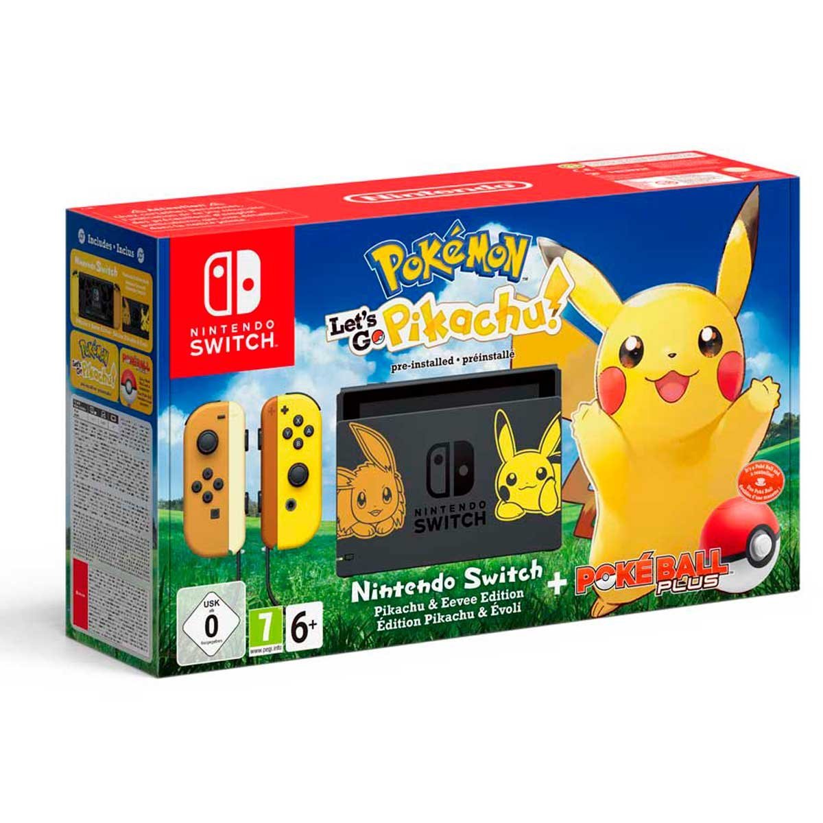 Consola Nintendo Switch Pokémon: Let’S Go, Pikachu! + Poké Ball Plus Bundle