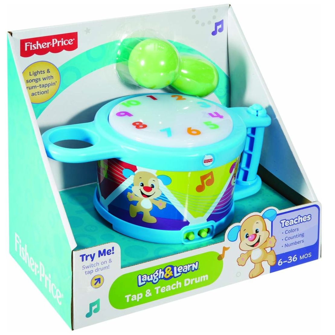 Fisher Price Ríe Y Aprende Tambor Canta Conmigo Mattel