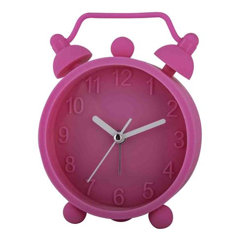 Reloj Despertador Analógico Color Rosa Timco