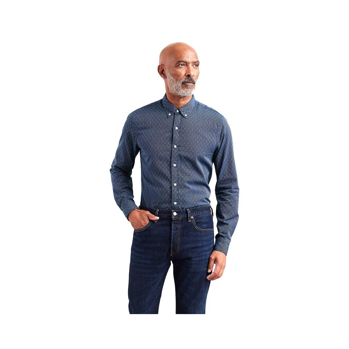 Camisa Long Sleeve Pacific No Pocket Shirt Color Gris Levi&acute;s