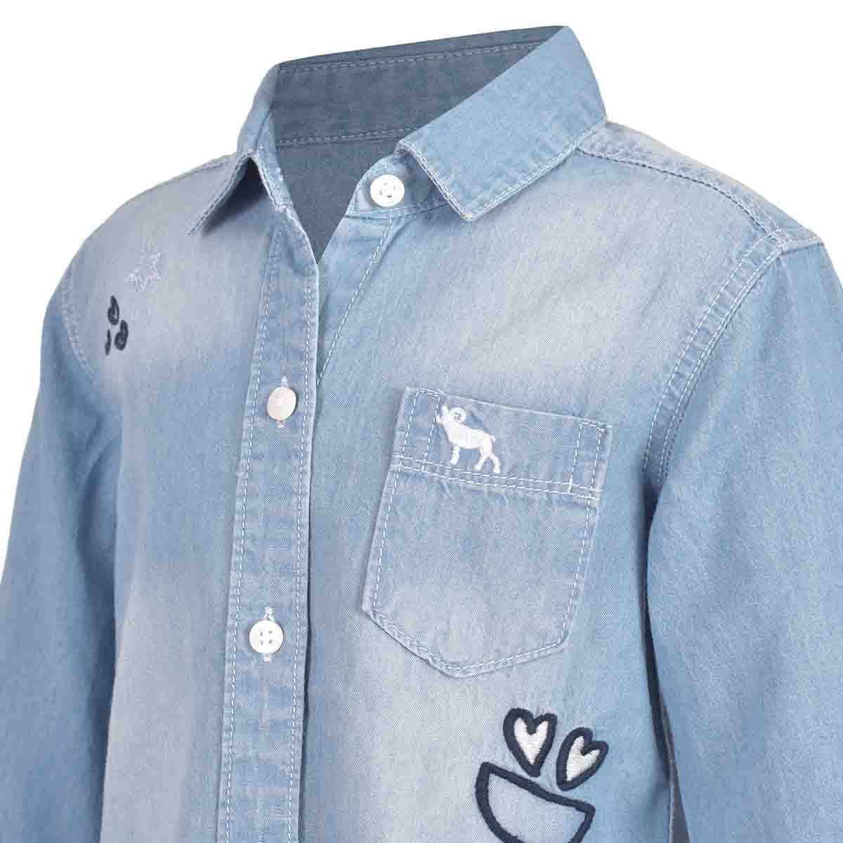 Blusa Manga Larga Bordada Jeanious