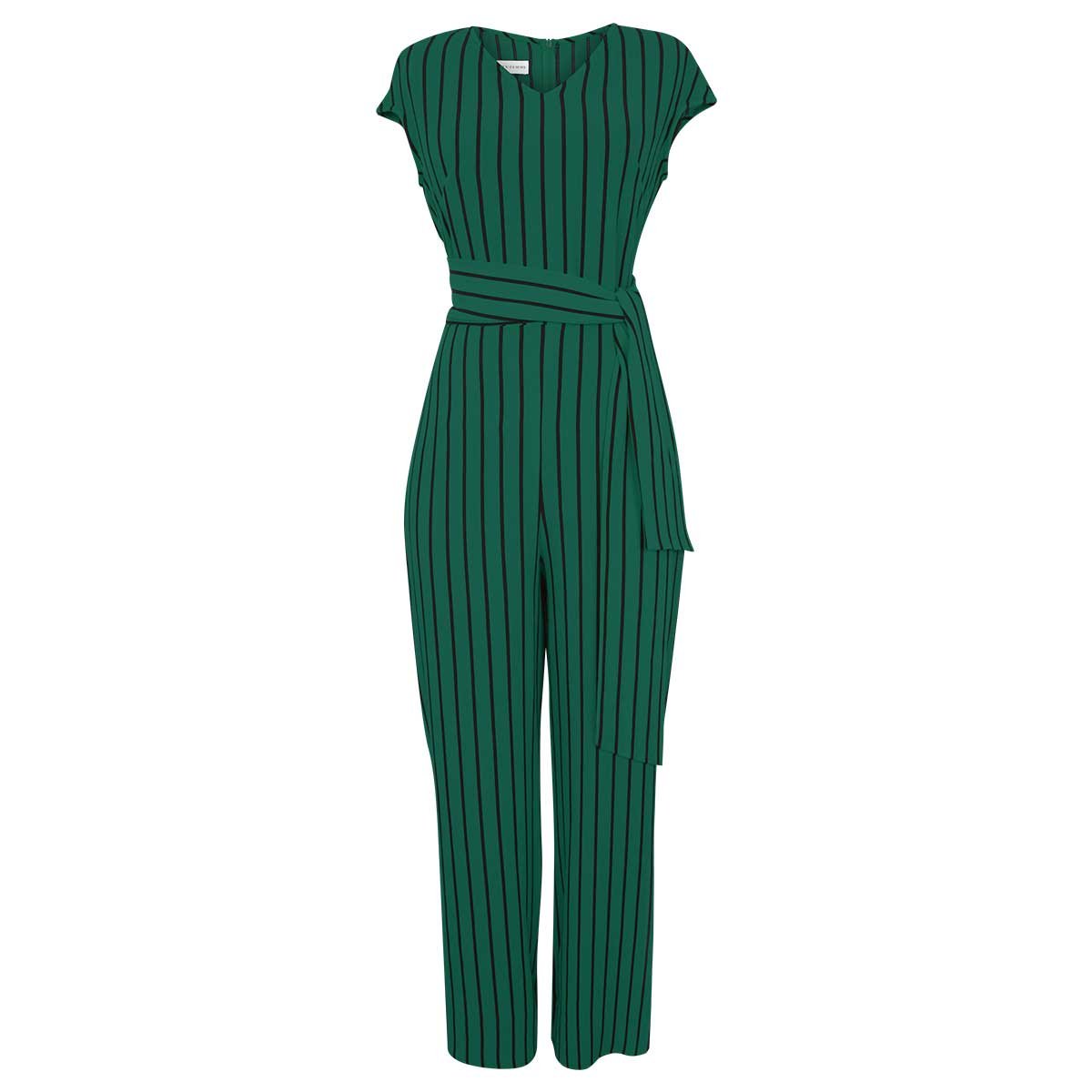 Jumpsuit a Rayas Sin Escote V con Cinta City Femme