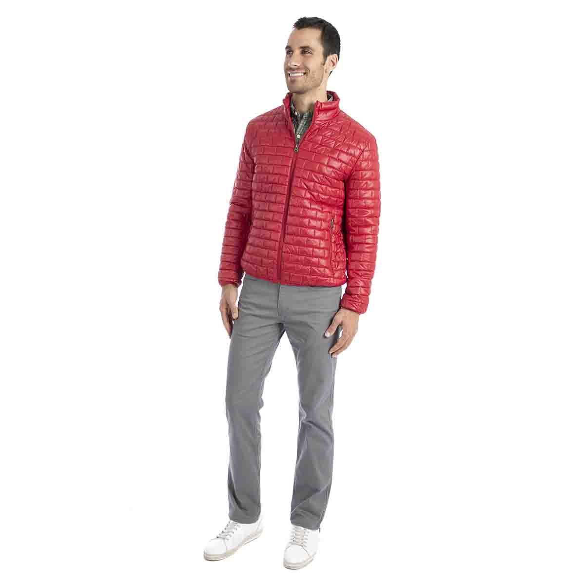 Chamarra Nylon Packable Box Quilted Puffer Color Rojo Dockers