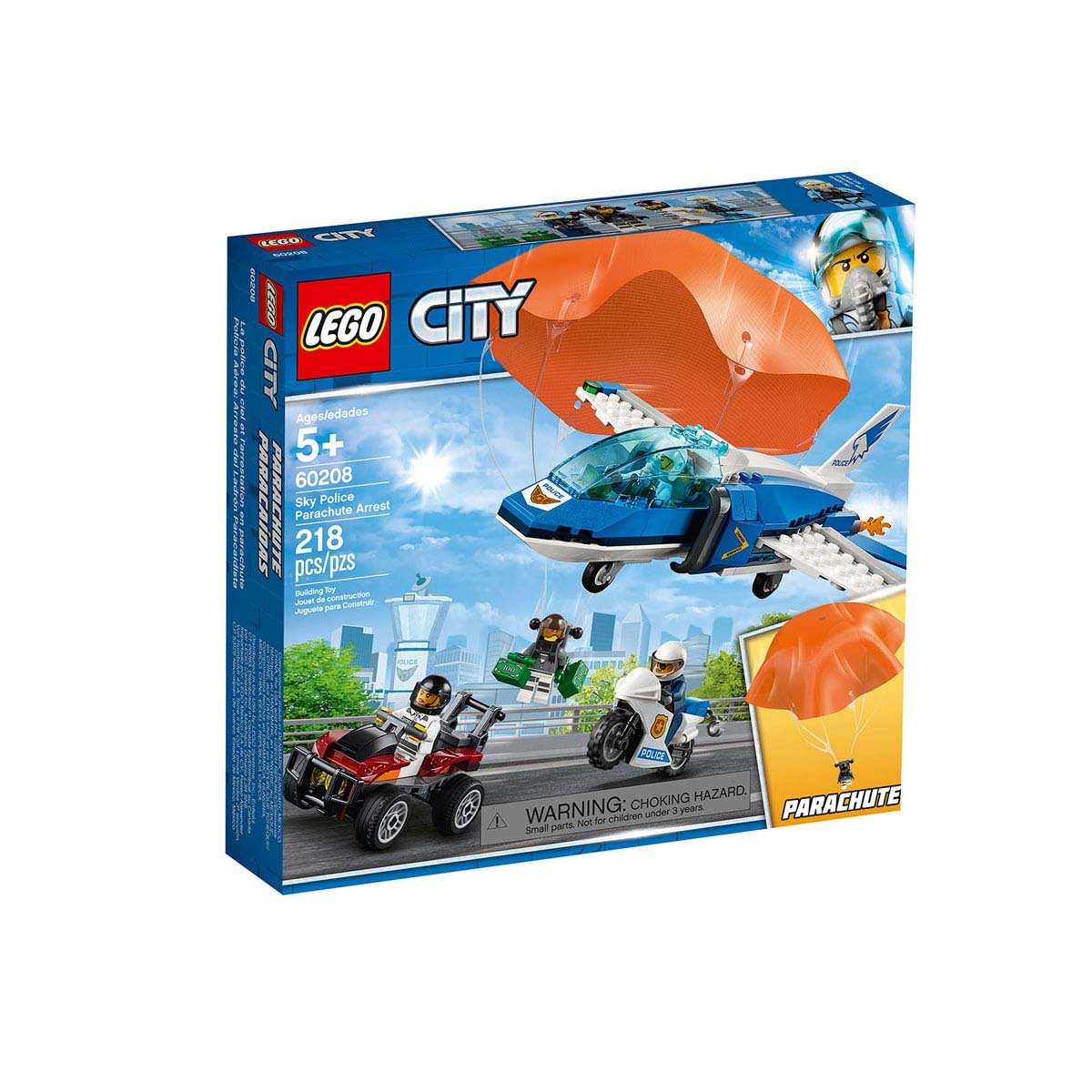 Policía Aérea Arresto Del Ladrón Paracaidista Lego