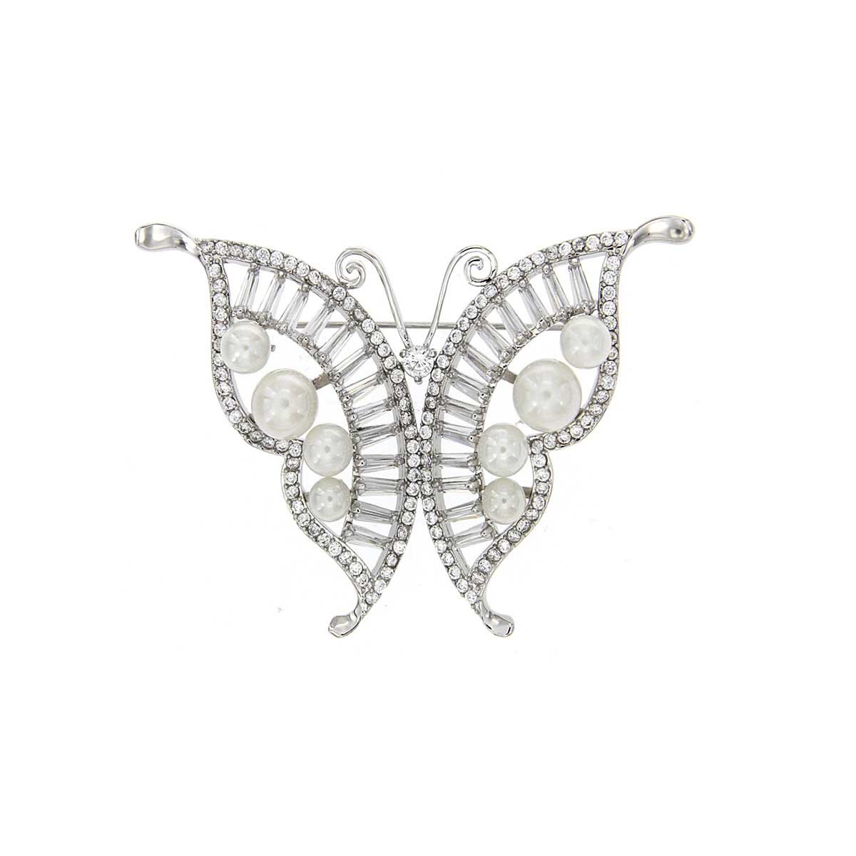 Broche en Forma de Mariposa con Circonitas Farfalla Bonetti