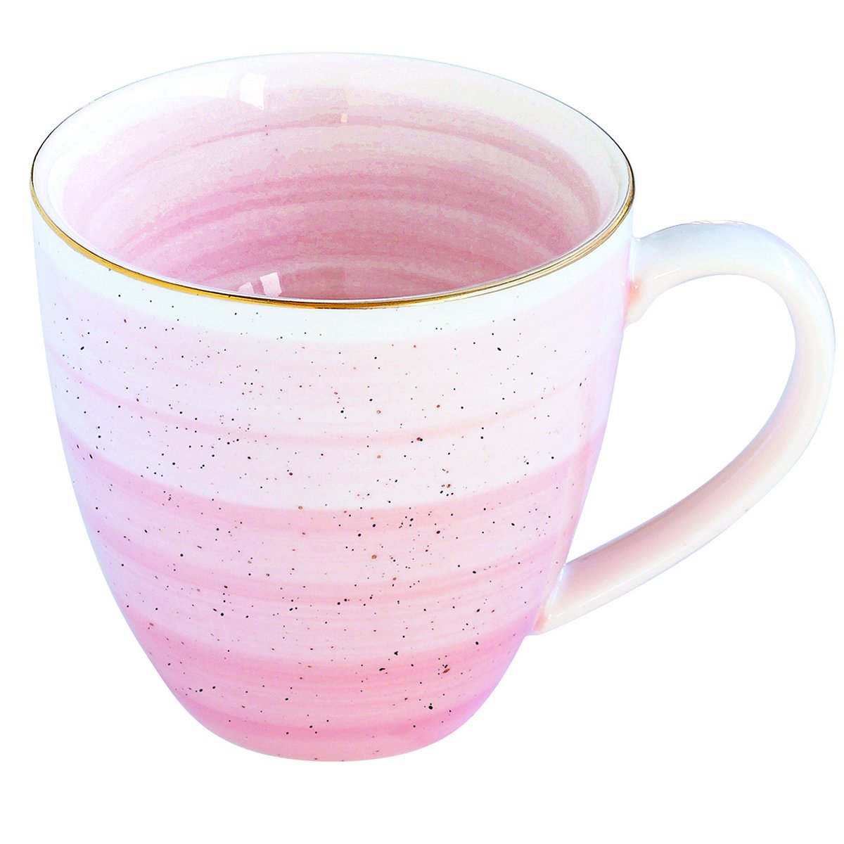 Taza Artesanal Porcelana 320 Ml Rosa Easy Life