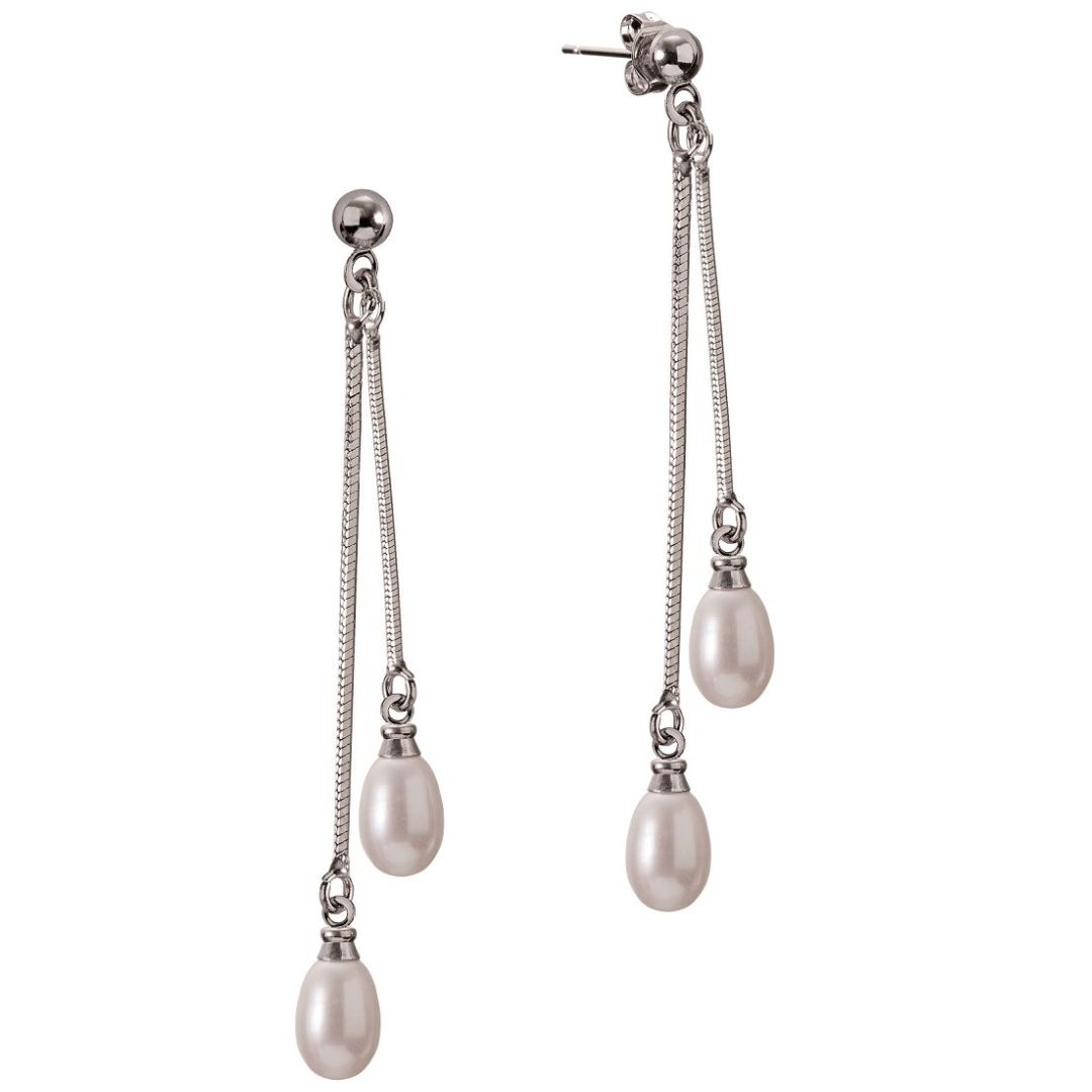Aretes con o Perla de Gota Sidney