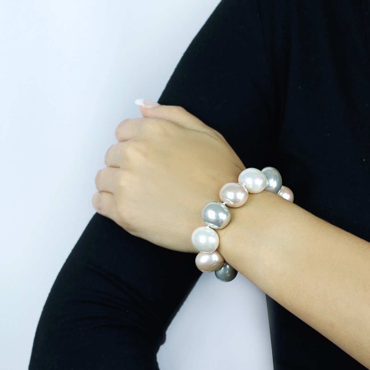 Brazalete con Perlas Ovaladas Sidney