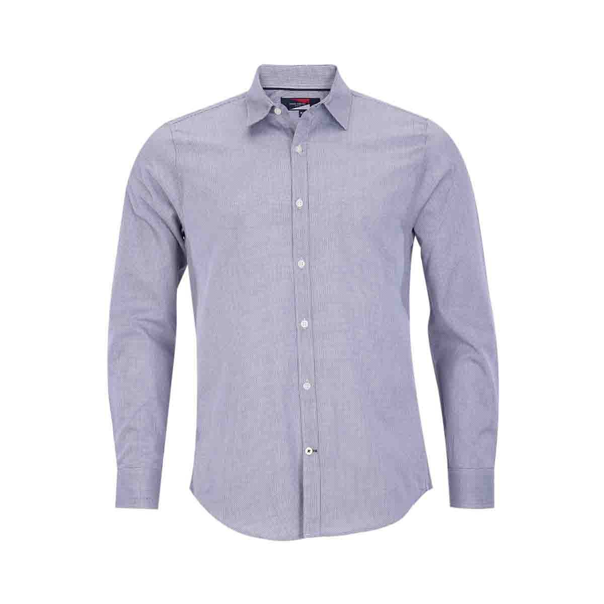 Camisa Manga Larga Casual Fantasia Color Gris Claro Carlo Corinto