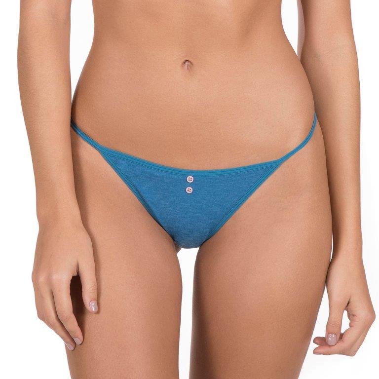 Bikini con Botones al Frente Tops &amp; Bottoms