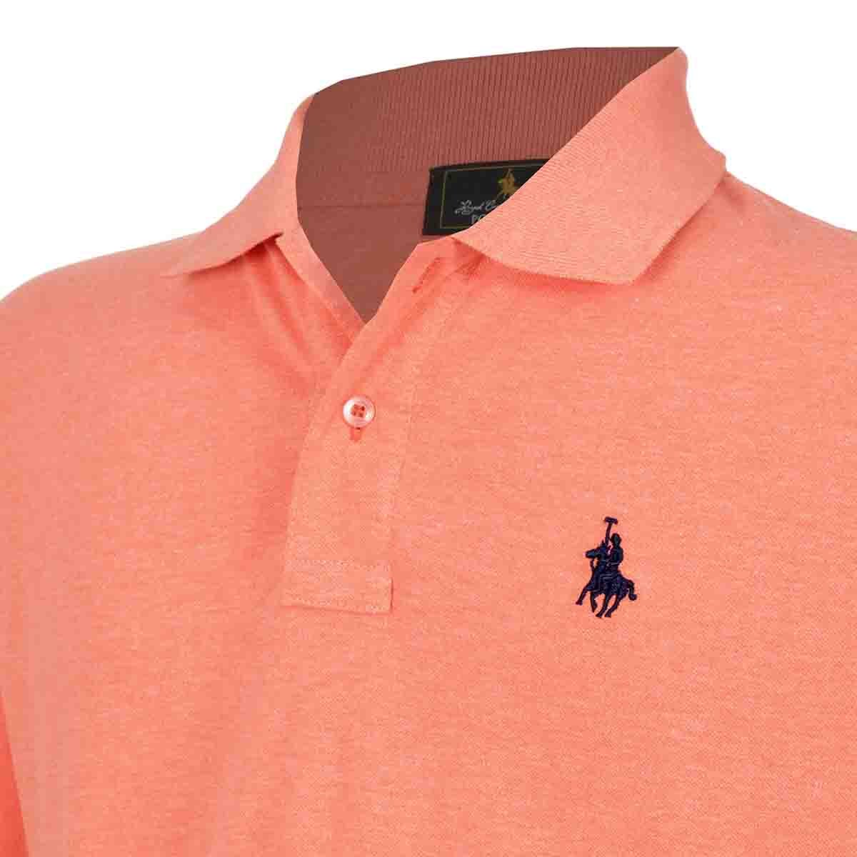 Playera Polo Manga Corta Jaspe Naranja Polo Club para Caballero