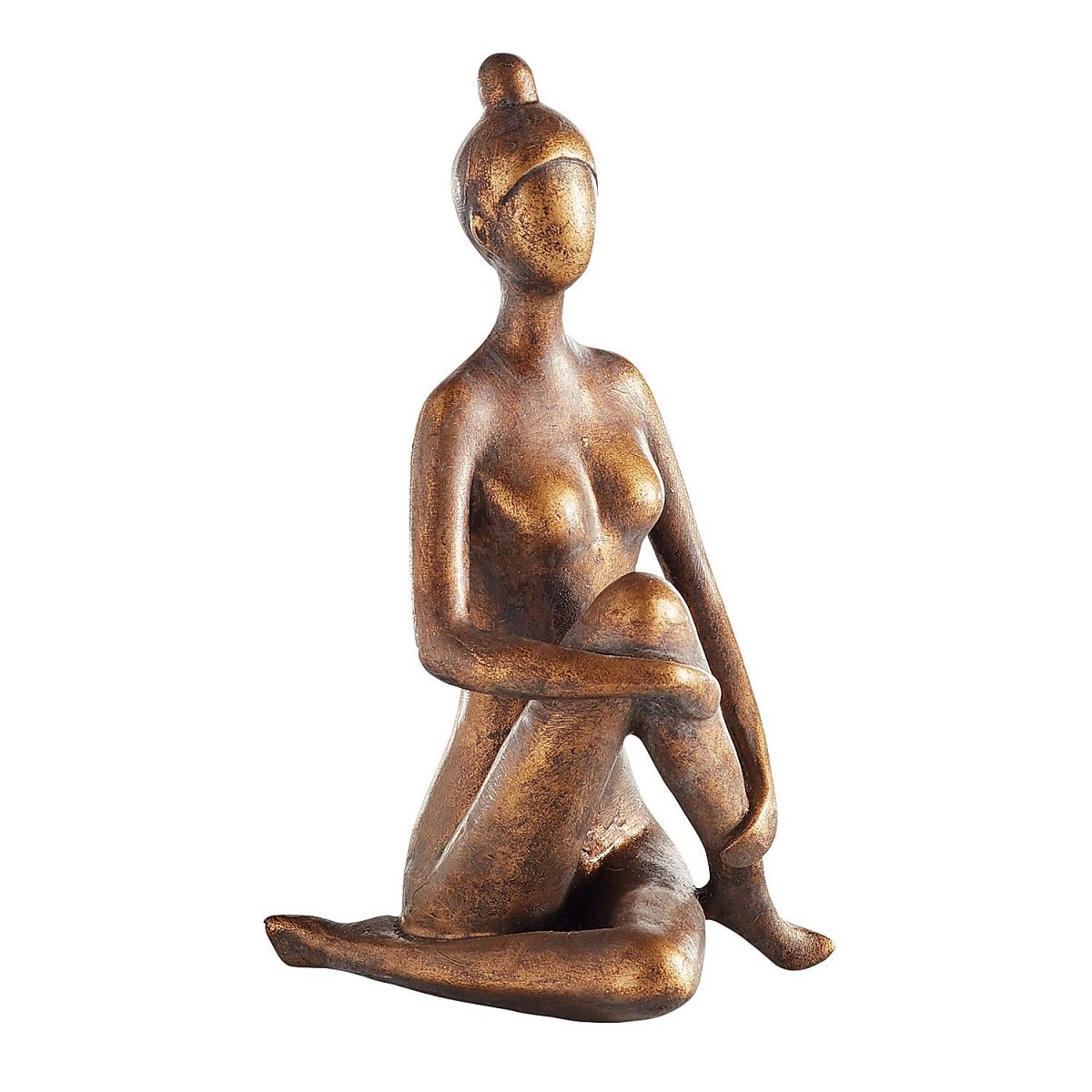Figura Decorativa Bronze Yoga Woman With Bun Pier 1 Imports