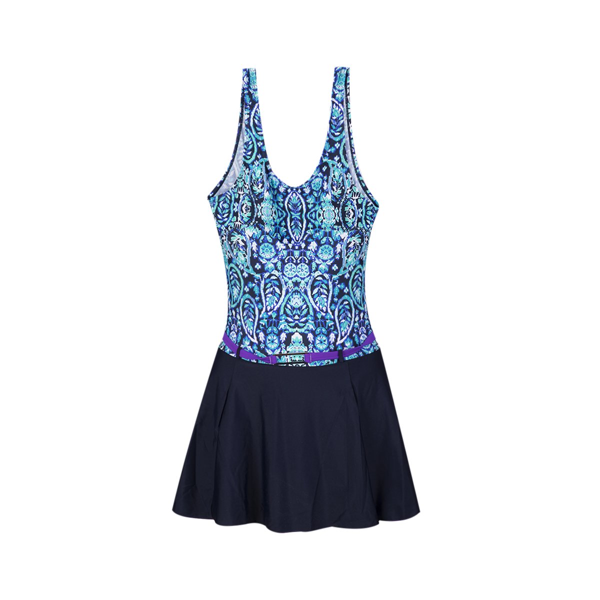 Maillot Azul con Hojas Acqua Life Styler