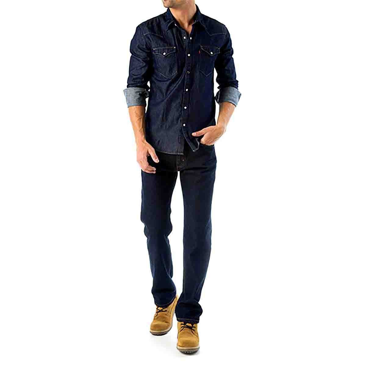 Levi's 505 Regular Fit Jeans Modelo Elo5050216 Talla Plus para Hombre