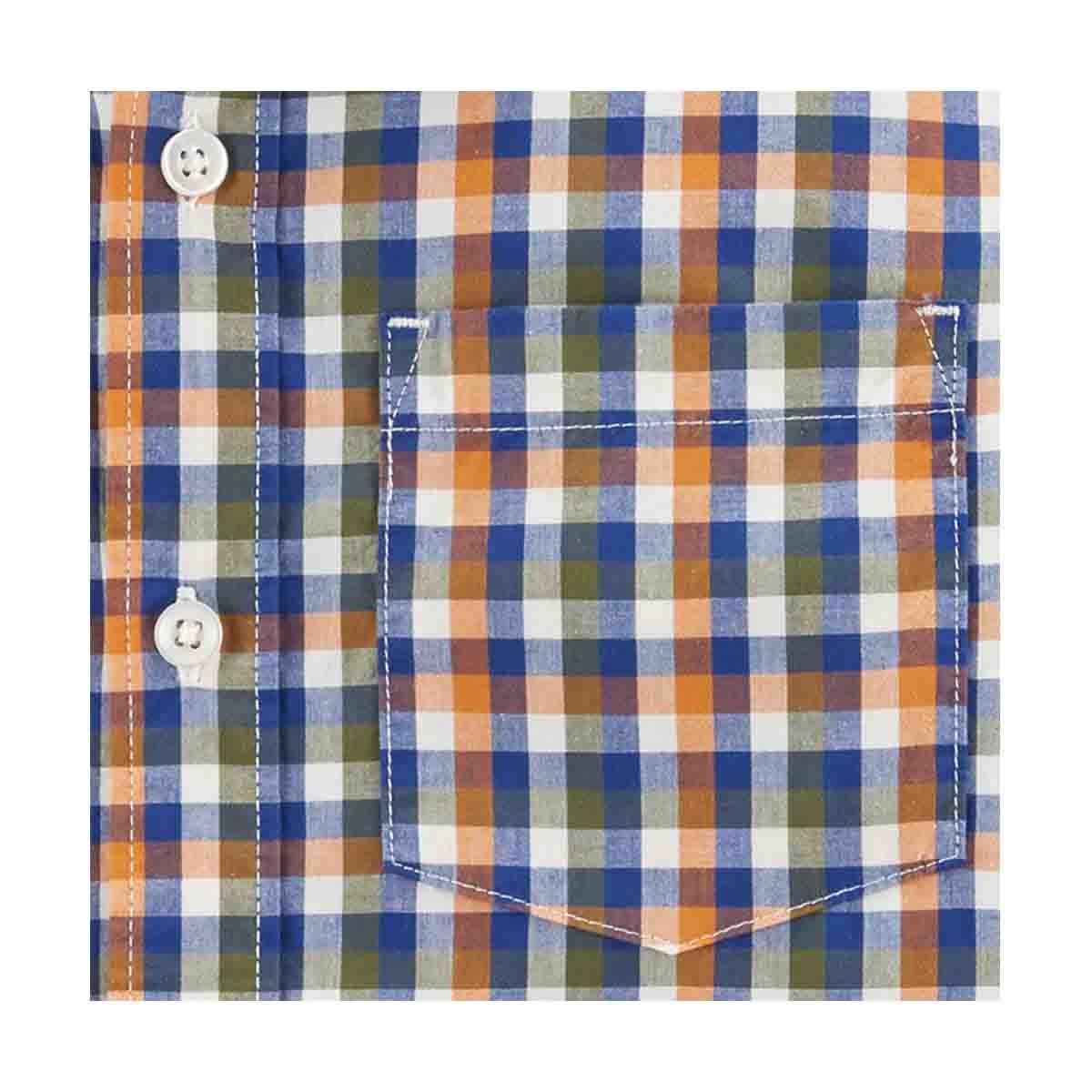 Camisa Color Naranja a Cuadros Carters