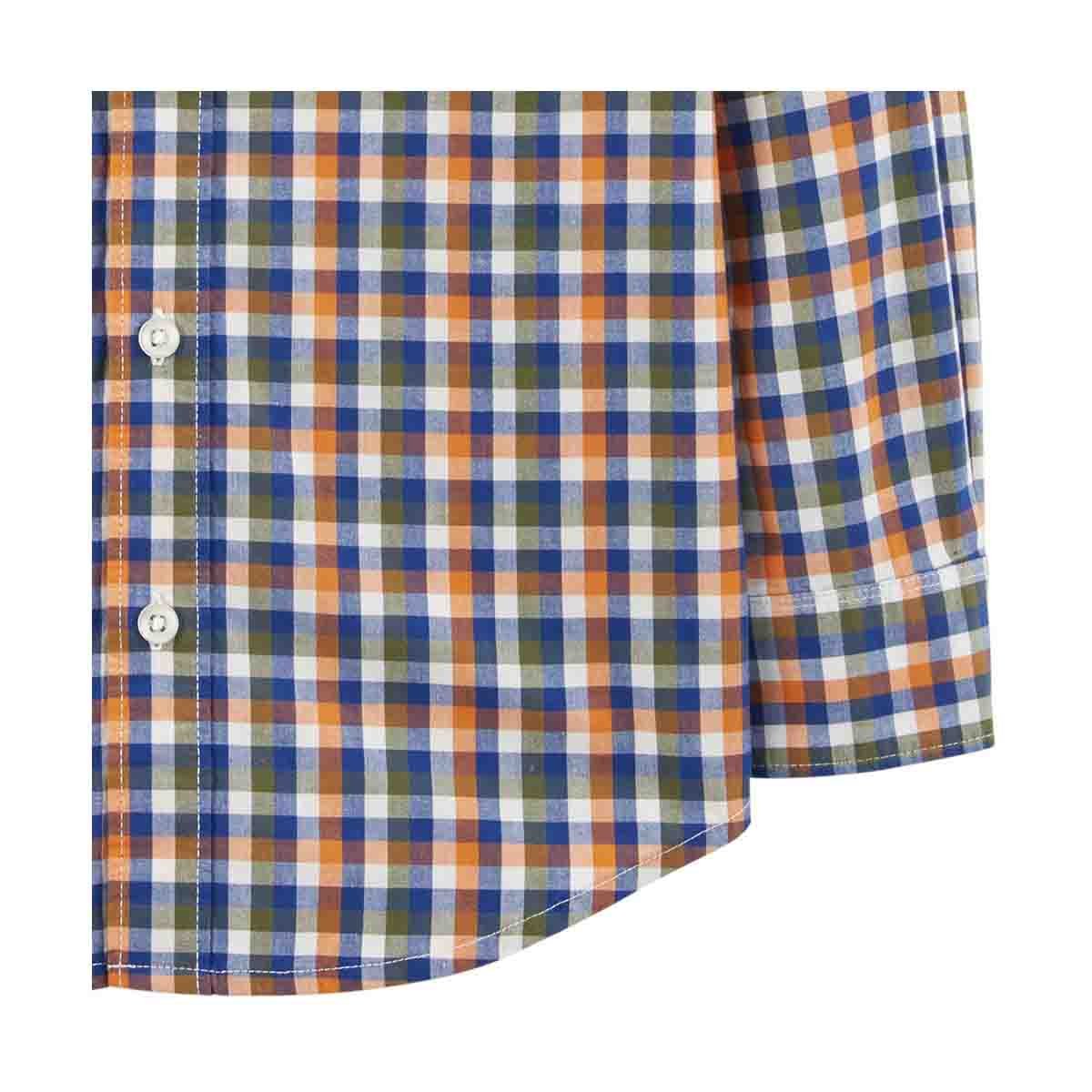 Camisa Color Naranja a Cuadros Carters