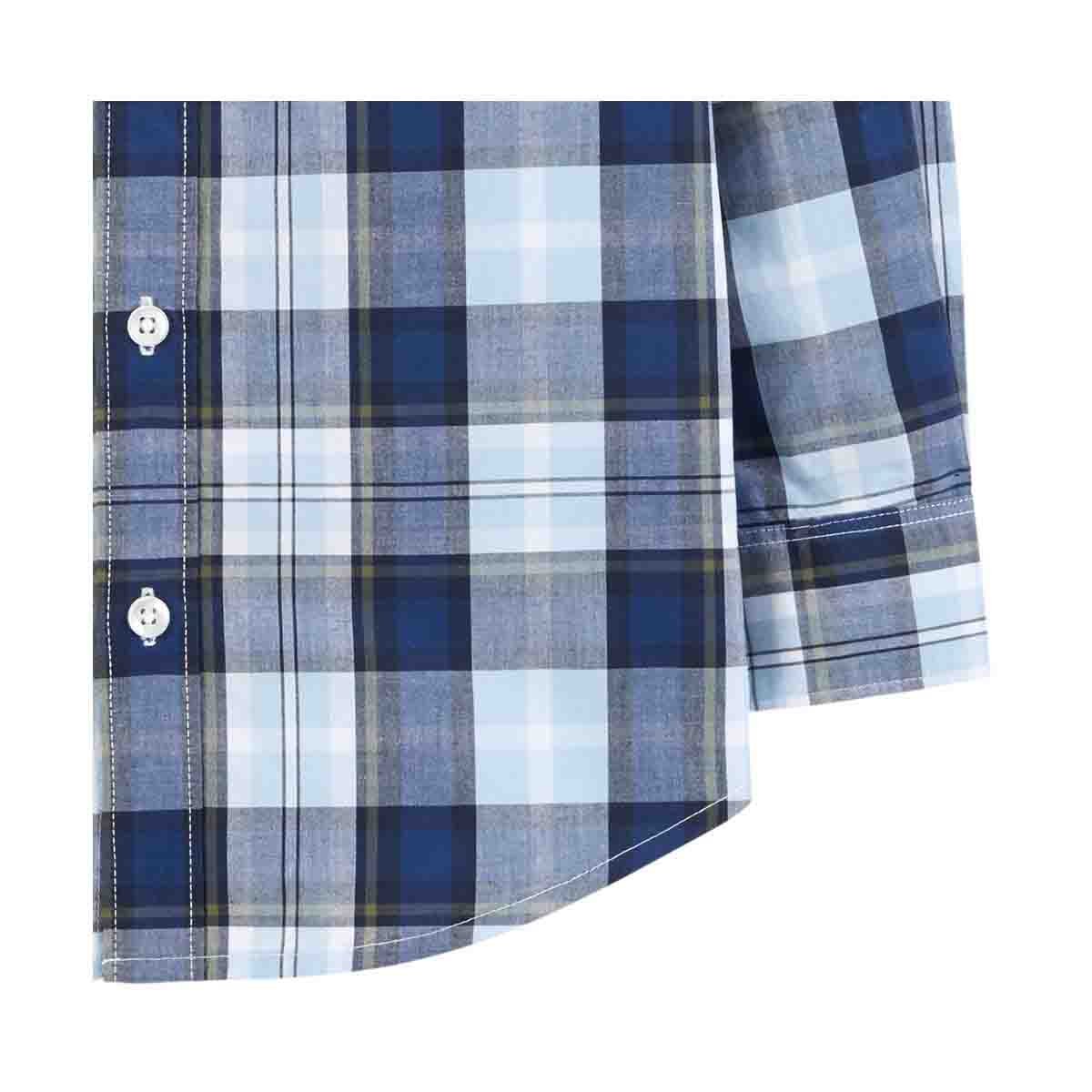 Camisa Color Azul a Cuadros Carters