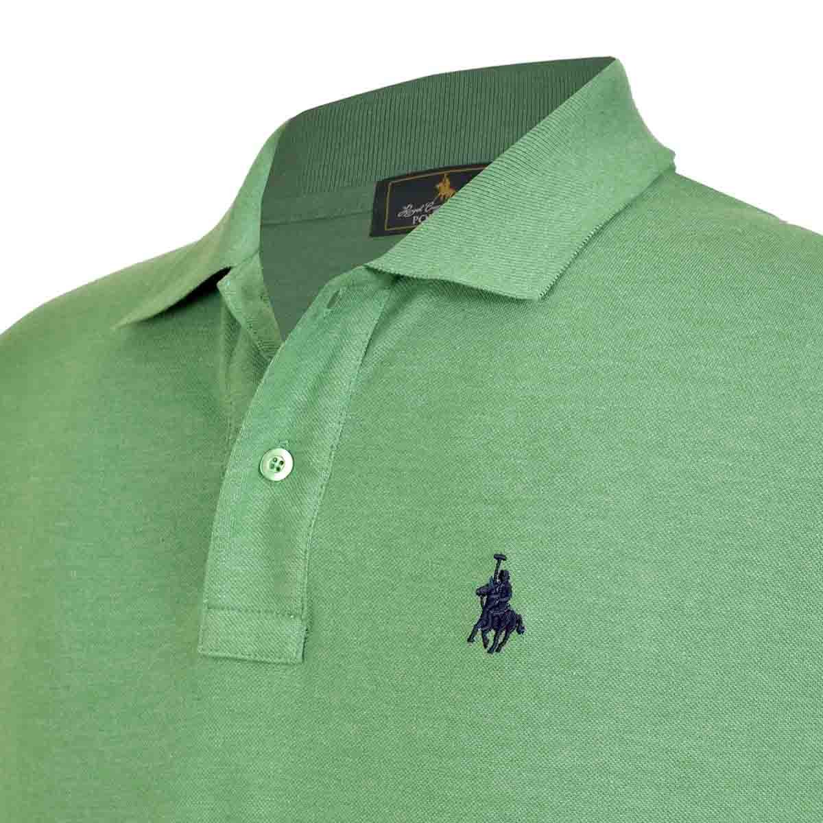Playera Polo Manga Corta Jaspe Verde Polo Club para Caballero