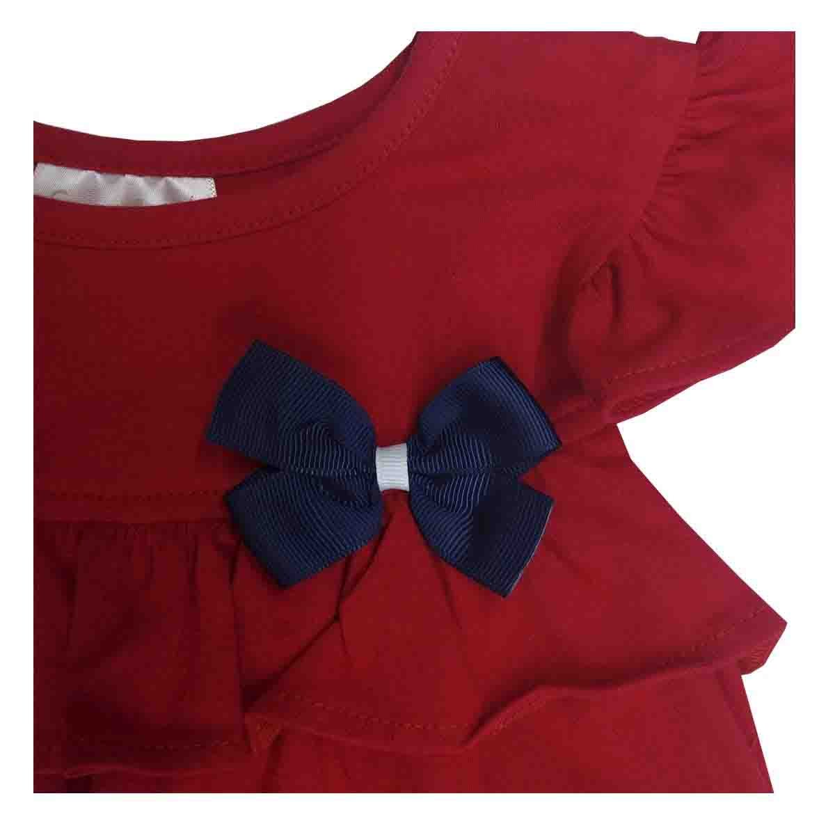 Vestido Rojo con Moño Coccolato para Bebé