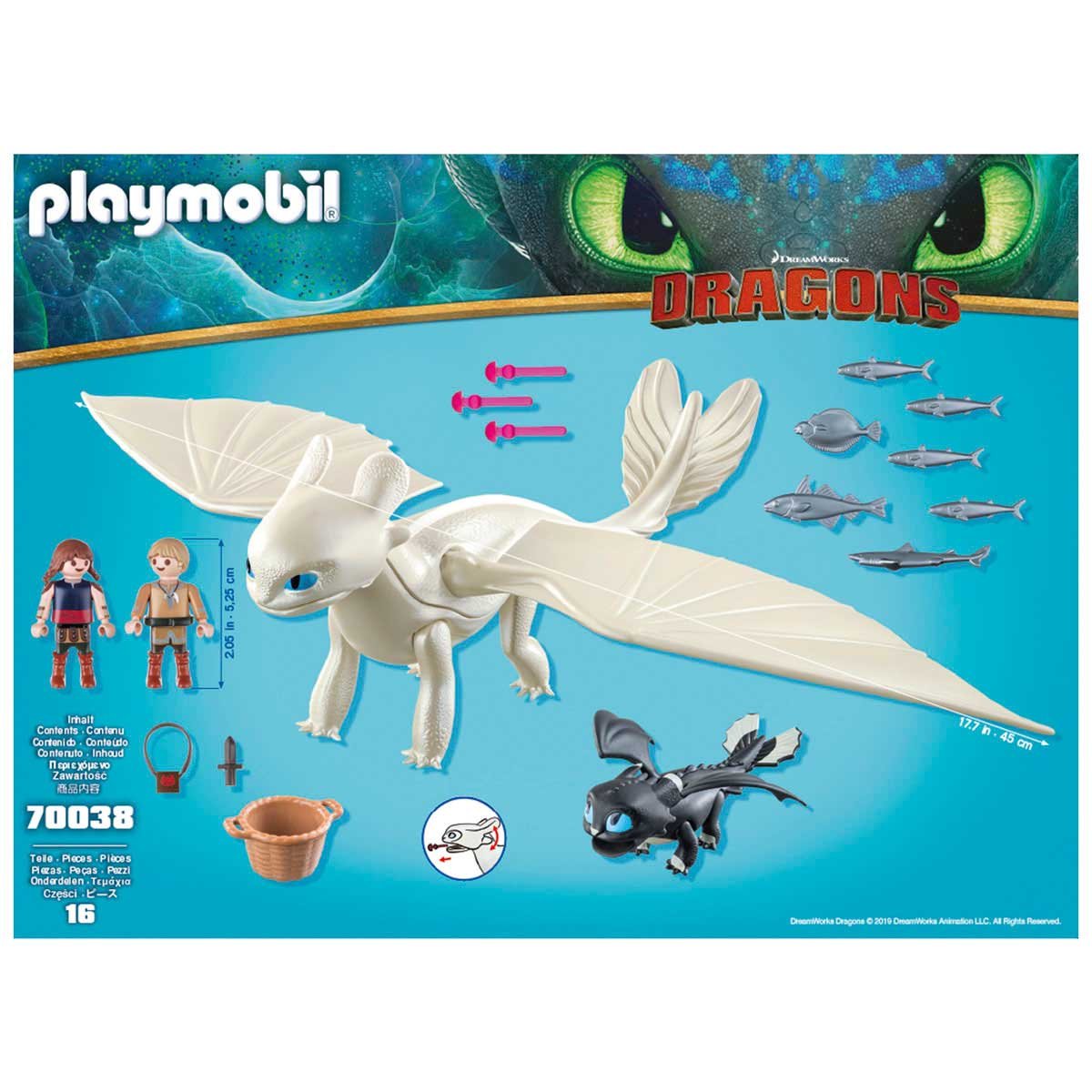 Furia Luminosa Y Bebé Dragón con Niños Playmobil