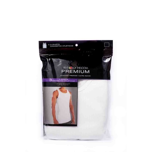 Camiseta Atlética de Algodón Premium Ultra Suave Blanco para Hombre Paquete de 3 Fruit Of The Loom