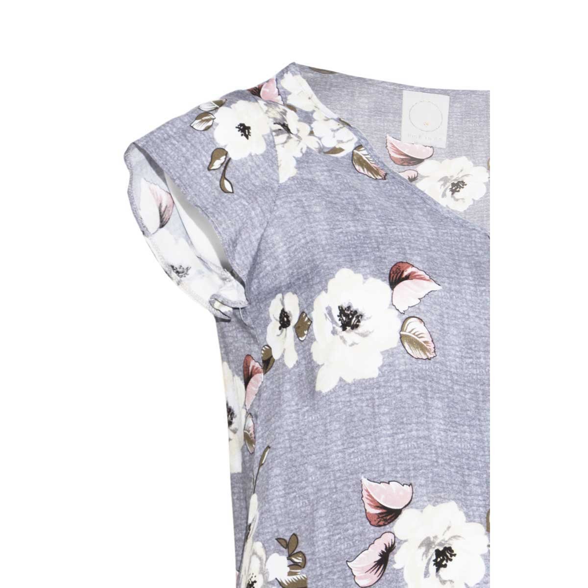 Blusa Manga Corta Escote en V Yhasbel